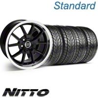 Black GT4 Wheel & NITTO Tire Kit - 18x9 (10-12)