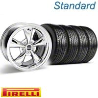 Chrome Bullitt Wheel & Pirelli Tire Kit - 19x8.5 (10-12)