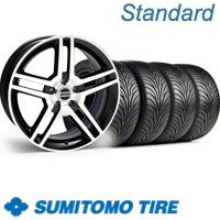 Black Machined GT500 Wheel & Sumitomo Tire Kit - 18x9 (11-12)