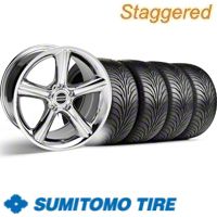 Staggered Chrome GT Premium Wheel & Sumitomo Tire Kit - 18x9/10 (11-12)