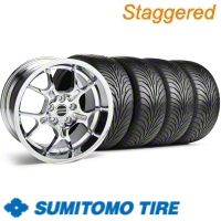 Staggered Chrome GT4 Wheel & Sumitomo Tire Kit - 18x9/10 (11-12)