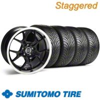 Staggered Black GT4 Wheel & Sumitomo Tire Kit - 18x9/10 (11-12)