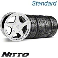 Chrome Pony R Wheel & NITTO Tire Kit - 17x8 (87-93; Excludes 93 Cobra)
