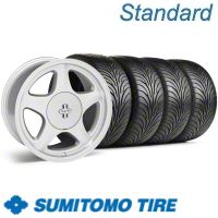 Argent Silver Pony R Wheel & Sumitomo Tire Kit - 17x8 (87-93; Excludes 93 Cobra)