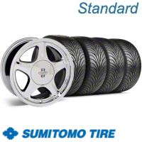Chrome Pony R Wheel & Sumitomo Tire Kit - 17x8 (87-93; Excludes 93 Cobra)