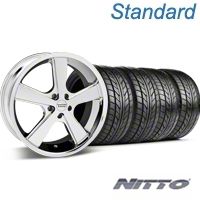 Chrome American Racing Nova Wheel & Nitto Tire Kit - 18x9 (05-14 GT, V6) - American Racing KIT 27208||76009