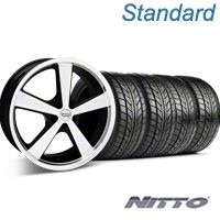 Black Machined American Racing Nova Wheel & Nitto Tire Kit - 18x9 (05-14 GT, V6) - American Racing KIT 27209||76009