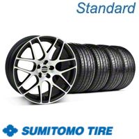 Matte Black Machined AMR Wheel & Sumitomo Tire Kit - 19x9.5 (05-12 All)