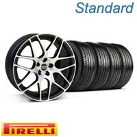 Matte Black Machined AMR Wheel & Pirelli Tire Kit - 19x9.5 (05-12 All)