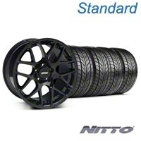 Black AMR Wheel & NITTO Tire Kit - 18x9 (05-14 All) - AmericanMuscle Wheels KIT||33782||76009