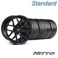 Black AMR Wheel & NITTO Tire Kit - 18x9 (99-04 All) - AmericanMuscle Wheels KIT||33782||76013