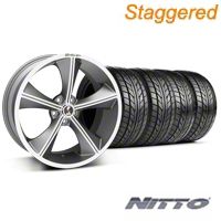 Staggered Gunmetal Shelby CS70 Wheel & NITTO Tire Kit - 20x9/10 (05-14 All) - Shelby KIT||33900||33901||76005||76006