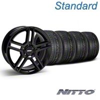 Black 2010 Style GT500 Wheel & NITTO Invo Tire Kit - 19x8.5 (05-14 All) - AmericanMuscle Wheels KIT28236||79520