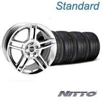 Chrome 2010 Style GT500 Wheel & NITTO Invo Tire Kit - 19x8.5 (05-14 All) - AmericanMuscle Wheels KIT||28237||79521