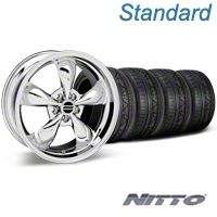 Chrome Bullitt Wheel & NITTO Invo Tire Kit - 19x8.5 (05-14 All) - AmericanMuscle Wheels KIT28249||79520
