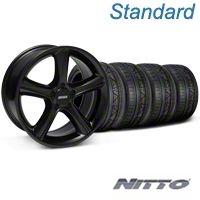 Black 2010 Style GT Premium Wheel & NITTO InvoTire Kit - 19x8.5 (05-14 All) - AmericanMuscle Wheels KIT28230||79520