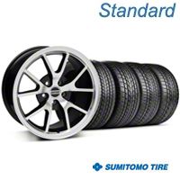 Black Machined FR500 Wheel & Sumitomo Tire Kit - 17x9 (99-04 All) - AmericanMuscle Wheels KIT||28380||63000