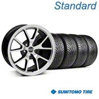 Black Machined FR500 Wheel & Sumitomo Tire Kit - 18x9 (94-98 All) - AmericanMuscle Wheels KIT||28382||63005
