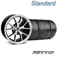Black Machined FR500 Wheel & NITTO Tire Kit - 18x9 (99-04 All) - AmericanMuscle Wheels KIT||28382||76013