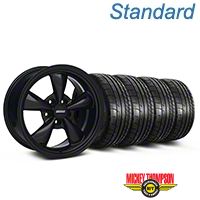 Solid Black Bullitt Wheel & Mickey Thompson Tire Kit 17x8 (05-10 GT; 05-14 V6) - AmericanMuscle Wheels KIT||28478||79535