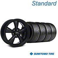 Solid Black Bullitt Wheel & Sumitomo Tire Kit 18x8 (05-10 GT; 05-14 V6) - AmericanMuscle Wheels KIT||28483||63039