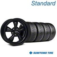 Solid Black Bullitt Wheel & Sumitomo Tire Kit 18x9 (05-10 GT; 05-14 V6) - AmericanMuscle Wheels KIT||28481||63008