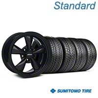 Solid Black Bullitt Wheel & Sumitomo Tire Kit 17x8 (94-04 All) - AmericanMuscle Wheels KIT||28478||63004