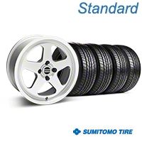 Silver SC Style Wheel & Sumitomo All Season Tire Kit- 17x8 (87-93; Excludes 93 Cobra) - AmericanMuscle Wheels KIT||10091||63033