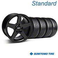 Black 2003 Style Cobra Wheel & Sumitomo All Season Tire Kit- 17x9 (87-93; Excludes 93 Cobra) - AmericanMuscle Wheels KIT||28125||63033