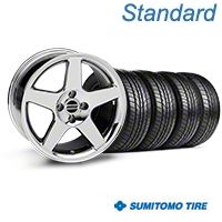 Chrome 2003 Style Cobra Wheel & Sumitomo All Season Tire Kit- 17x9 (87-93; Excludes 93 Cobra) - AmericanMuscle Wheels KIT||28058||63033
