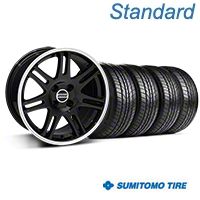 Black 10th Anniversary Cobra Style Wheel & Sumitomo All Season Tire Kit- 17x9 (87-93; Excludes 93 Cobra) - AmericanMuscle Wheels KIT||32020||63033