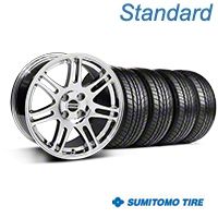 Chrome 10th Anniversary Cobra Style Wheel & Sumitomo All Season Tire Kit- 17x9 (87-93; Excludes 93 Cobra) - AmericanMuscle Wheels KIT||32018||63033
