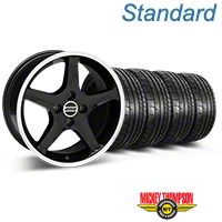 Black w/ Machined Lip 1995 Style Cobra R Wheel & Mickey Thompson Tire Kit- 17x8 (87-93; Excludes 93 Cobra) - AmericanMuscle Wheels KIT||28313||79531
