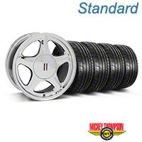 Chrome Pony Style Wheel & Mickey Thompson Tire Kit- 17x8 (87-93; Excludes 93 Cobra) - AmericanMuscle Wheels KIT||99379||79531