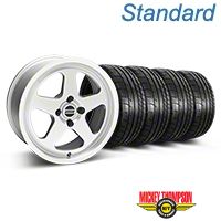 Silver SC Style Wheel & Mickey Thompson Tire Kit- 17x8 (87-93; Excludes 93 Cobra) - AmericanMuscle Wheels KIT||10091||79531