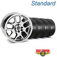 Chrome 2007 Style GT500 Wheel & Mickey Thompson Tire Kit- 17x9 (87-93; Excludes 93 Cobra) - AmericanMuscle Wheels KIT||28041||79531