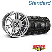 Anthracite 10th Anniversary Cobra Style Wheel & Mickey Thompson Tire Kit- 17x9 (87-93; Excludes 93 Cobra) - AmericanMuscle Wheels KIT||32019||79531