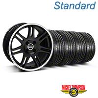 Black 10th Anniversary Cobra Style Wheel & Mickey Thompson Tire Kit- 17x9 (87-93; Excludes 93 Cobra) - AmericanMuscle Wheels KIT||32020||79531
