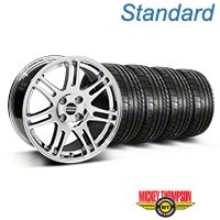 Chrome 10th Anniversary Cobra Style Wheel & Mickey Thompson Tire Kit- 17x9 (87-93; Excludes 93 Cobra) - AmericanMuscle Wheels KIT||32018||79531