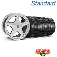Chrome Pony Style Wheel & Mickey Thompson Tire Kit- 17x9 (87-93; Excludes 93 Cobra) - AmericanMuscle Wheels KIT||99382||79531