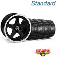 Black SC Style Wheel & Mickey Thompson Tire Kit- 17x9 (87-93; Excludes 93 Cobra) - AmericanMuscle Wheels KIT||10078||79531