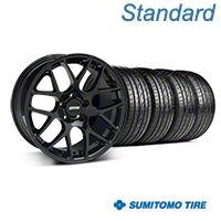 Black AMR Style Wheel & Sumitomo Tire Kit - 18x8 (05-14 All) - AmericanMuscle Wheels KIT||33781||63039