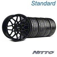 Gloss Black 2013 GT500 Style Wheel & NITTO Tire Kit - 18x9 (05-14 All)