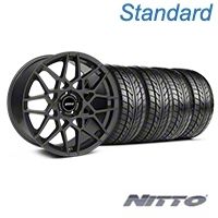 Charcoal 2013 GT500 Style Wheel & NITTO Tire Kit - 18x9 (05-14 All)