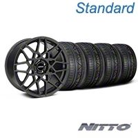 Charcoal 2013 GT500 Style Wheel & NITTO INVO Tire Kit - 18x9 (05-14 All)