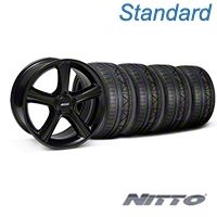Black 2010 GT Premium Style Mustang Wheel & NITTO INVO Tire Kit - 18x9 (05-14 GT, V6) - AmericanMuscle Wheels KIT||28210||79522