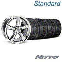 Chrome 2010 GT Premium Mustang Wheel & NITTO INVO Tire Kit - 18x9 (05-14) - AmericanMuscle Wheels KIT||28211||79522