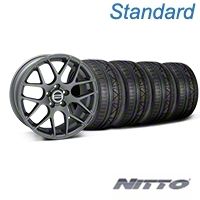 Charcoal AMR Wheel & NITTO INVO Tire Kit - 18x9 (05-14 All) - AmericanMuscle Wheels KIT||28330||79522