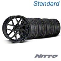 Black AMR Style Wheel & NITTO INVO Tire Kit - 18x9 (05-14 All) - AmericanMuscle Wheels KIT||33782||79522