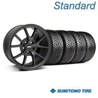 Matte Black FR500 Wheel & Sumitomo Tire Kit - 18x9 (05-14 All) - AmericanMuscle Wheels KIT||28473||63008